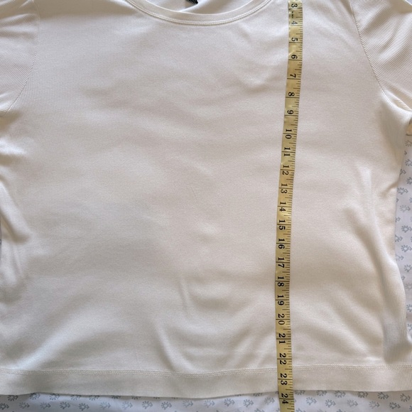 Ralph Lauren Jean Company Ivory Long Sleeve XL Top with Elbow Patches - Picture 3 of 6